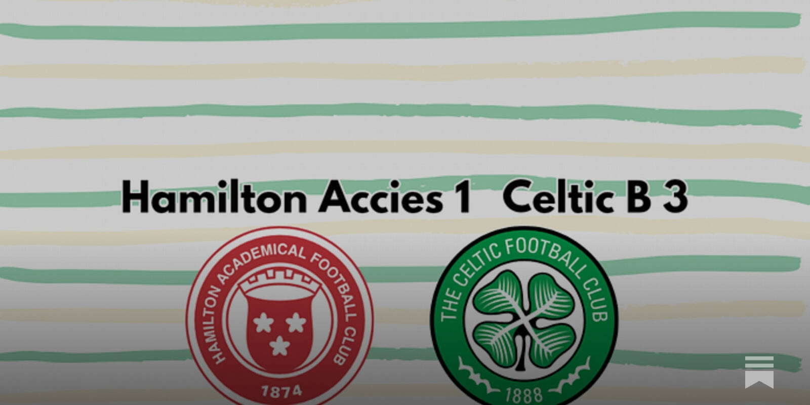 Hamilton Accies vs Celtic B &ndash; KDM Evo Trophy
