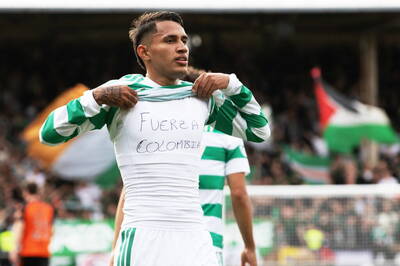 Watch Camilo Duran’s first goal for Celtic as Dundee United are beaten 4-0