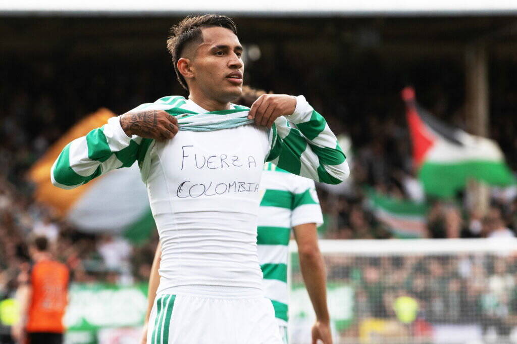 Watch Camilo Duran’s first goal for Celtic as Dundee United are beaten 4-0