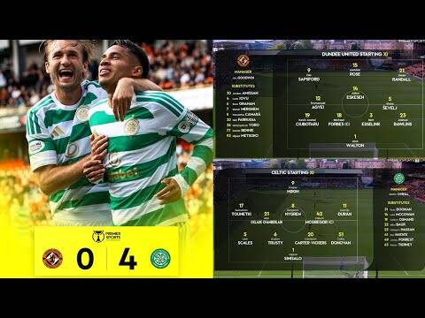Extended Highlights | Celtic RUN RIOT | Dundee Utd 0-4 Celtic Premier Sports Cup