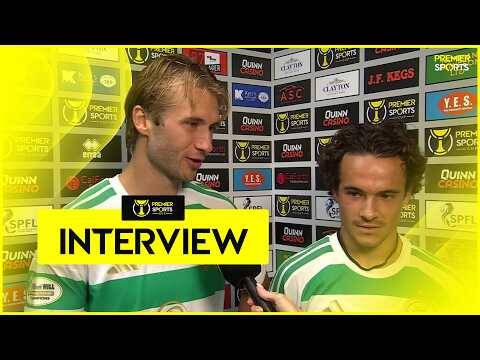 Benjamin Nygren and Mika Baur speak after Celtic’s 4-0 victory at Tannadice