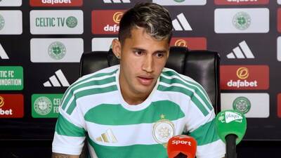 What was written on Camilo Duran’s shirt after his first Celtic goal, as he responds on Instagram