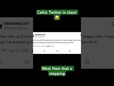 🔥West Ham TORN to shreds by Celtic fans