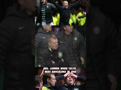 Neil Lennon Reactions to Celtic Beating Barcelona in 2012 #Neillennon #Celtic