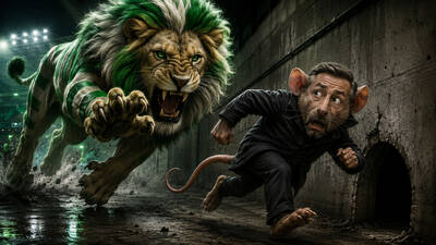 Derek the Rat is frightened of Celtic’s big, hungry cat.