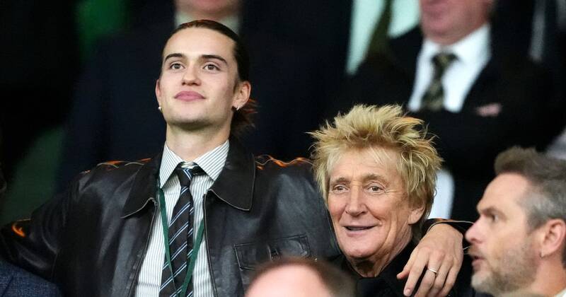 Rod Stewart all smiles at Celtic game after being forced to cancel gigs over heart surgery