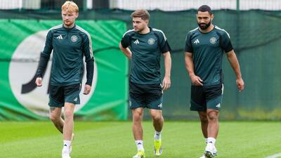 Training Gallery: Celtic v Falkirk Training Gallery: Celtic v Falkirk