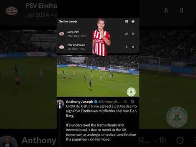 Celtic Agree Fee for Joel Van Den Berg! Tidy Player He Was at Psv!