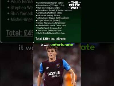 🍀 All of Celtic’s ins and outs this transfer window &ndash; approx £30m spent and £49m received