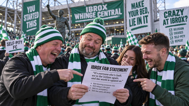 The Ibrox Fan Board’s whingeing at Celtic was hilariously deranged.