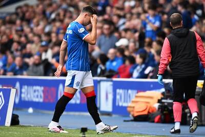 Rangers rocked by Lawrence Shankland blow as captain set to miss Celtic ties after suffering ‘Hearts’ injury