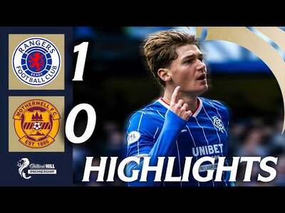 Rangers 1-0 Motherwell | HIGHLIGHTS | William Hill Premiership