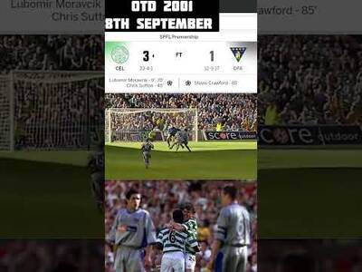 Otd 2001 Bobo Balde Made His Celtic Debut and the Hoops 3-1 Vs Dunfermline! Lubo Double #Celtic