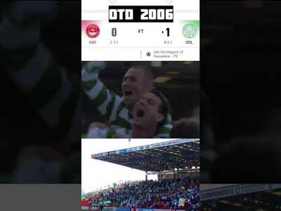 OTD 2006 CELTIC BEAT ABERDEEN 1-0 Jan Vennegoor of Hesselink with the winner! #Celtic