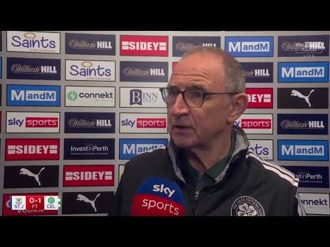 FRUSTRATED Martin O’Neill Post Match Reaction | St Johnstone 0-1 Celtic