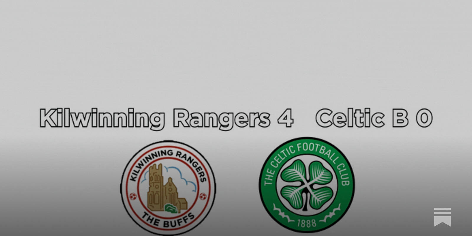 Kilwinning Rangers 4 Celtic B 0