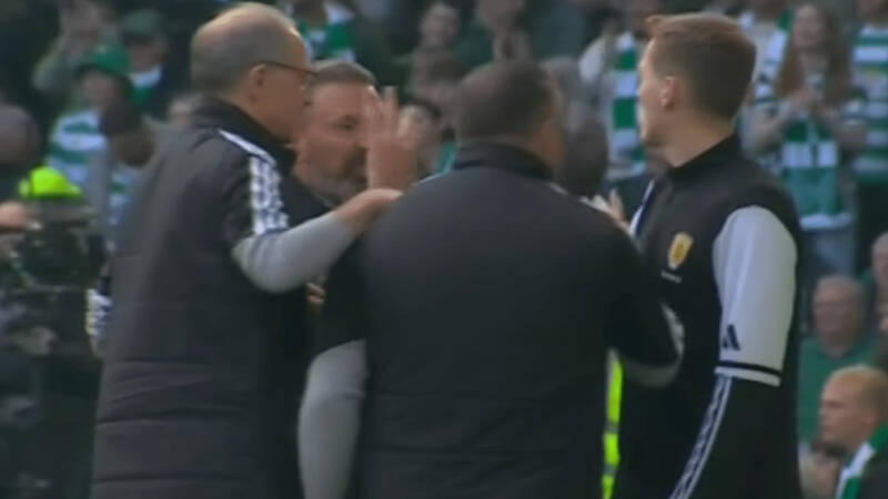 Rangers boss Derek McInnes reignites feud with Celtic coach in furious touchline rammy during O** F*** derby