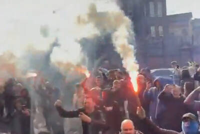 Inside epic Rangers celebrations after Celtic win as team bus cam shows wall of pyro and stars share incredible footage