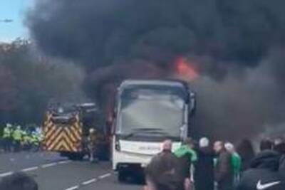 Celtic fans’ bus catches fire after O** F*** derby as coach firm suspects vandalism