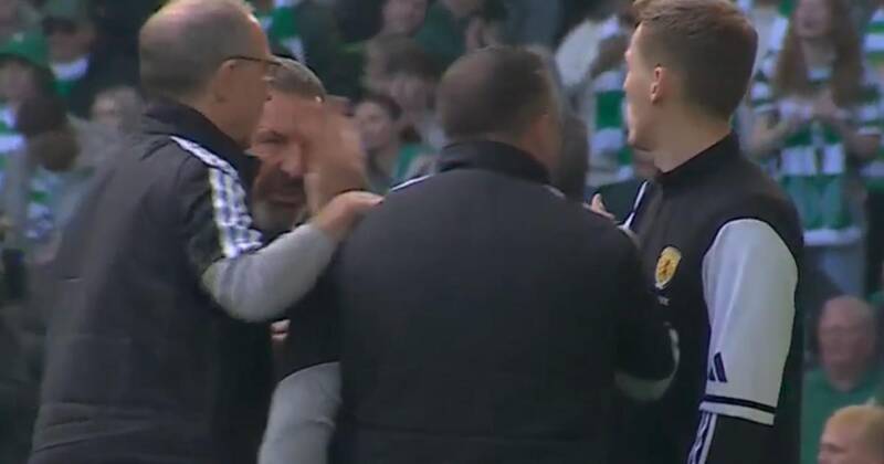 Watch furious Celtic vs Rangers exchange between McInnes & Fotheringham