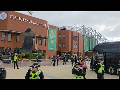 POOR RECEPTION For Celtic Team Bus Arriving Ahead Of Rangers Game