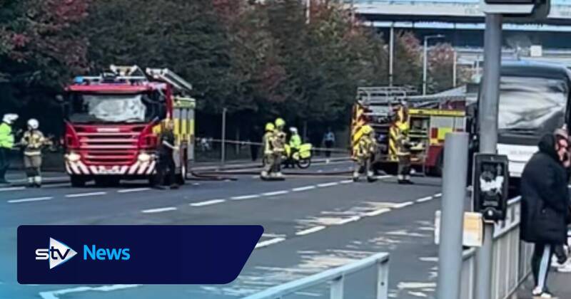 Supporters’ bus with passengers on board catches fire near Celtic Park