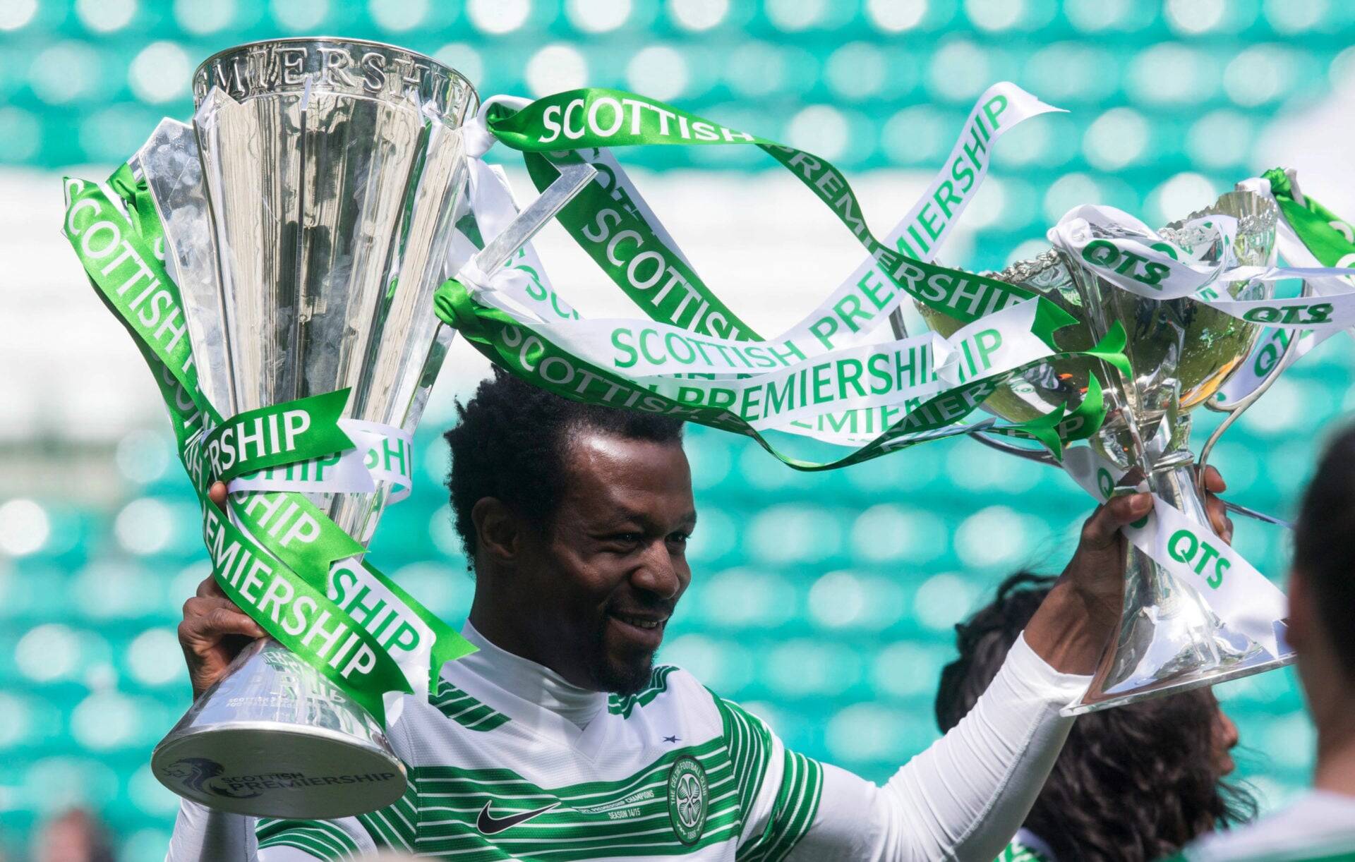 Unlikely crossover for Efe Ambrose as Celtic hero pictured with ex-Rangers man in junior football