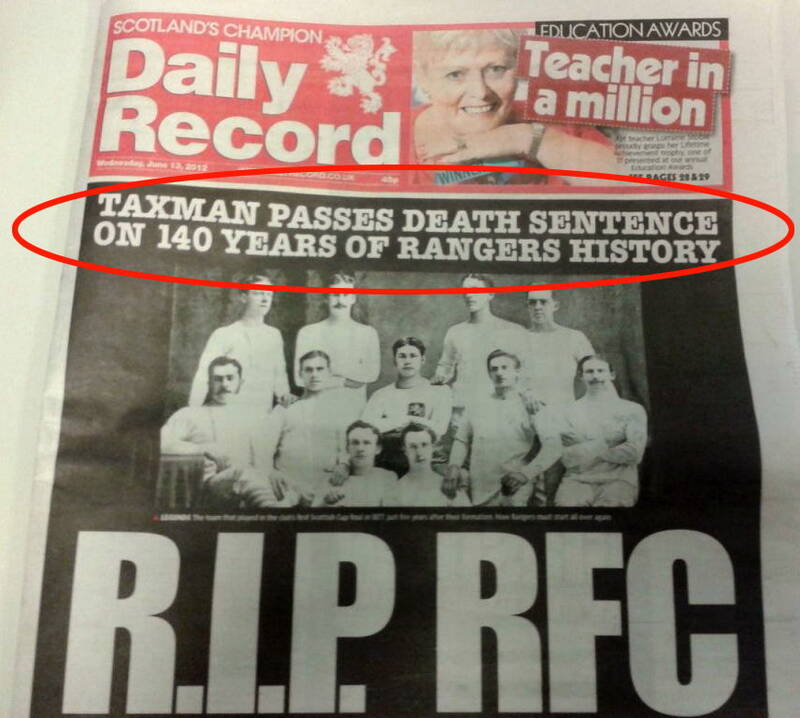 ‘An absolute embarrassment to journalism’ ‘Rangers died’ ‘cheated for years’ Daily Record hang themselves with Manchester City and Rangers claim