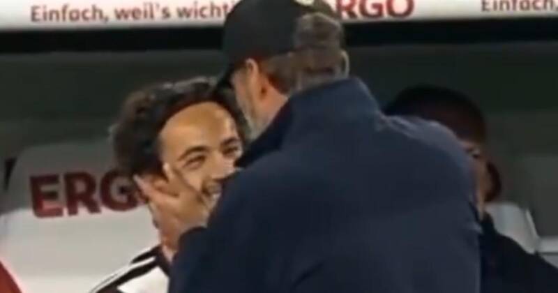 Watch Celtic star’s touching sideline moment with Jurgen Klopp before debut