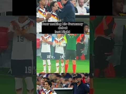 Mika Baur Making His Debut for Germany Last Night! Haha Look at Klopp #Mikabaur #Germany