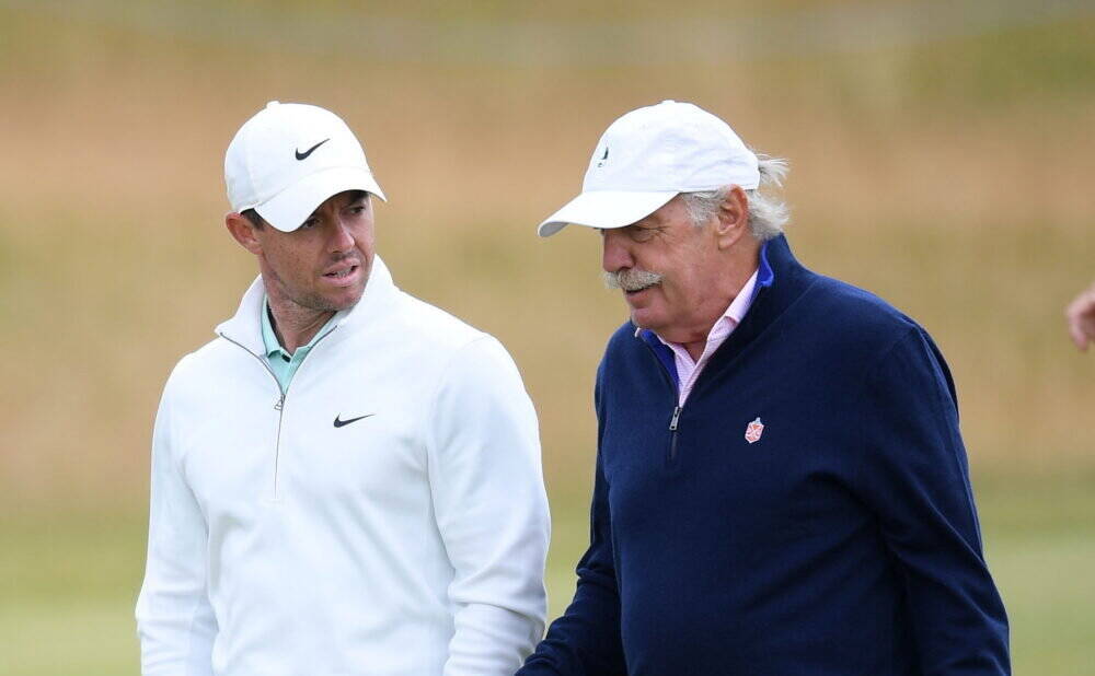 Dermot Desmond halted at Dunhill Cup by protestors