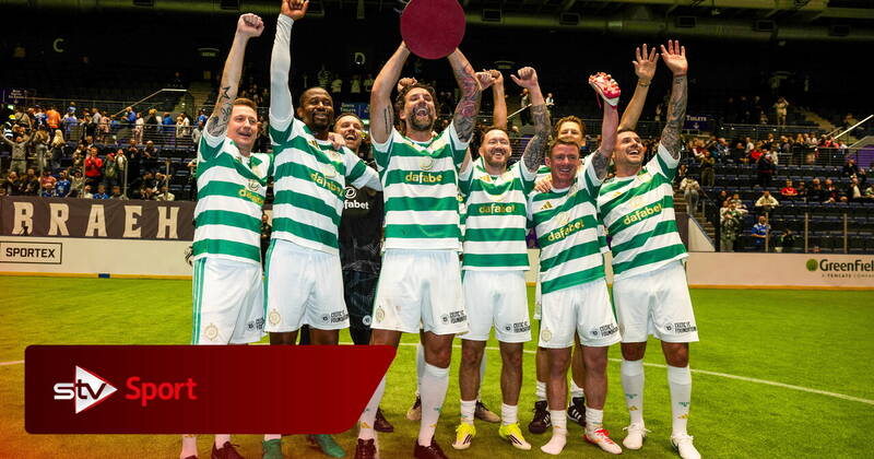 Celtic celebrate heated win over Rangers in final of revived Tennent’s Sixes