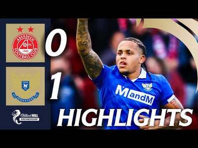 Aberdeen 0-1 St Johnstone | HIGHLIGHTS | William Hill Premiership Aberdeen 0-1 St Johnstone | HIGHLIGHTS | William Hill Premiership