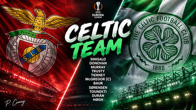 Celtic Team Revealed as O’Neill Makes Bold Benfica Selection