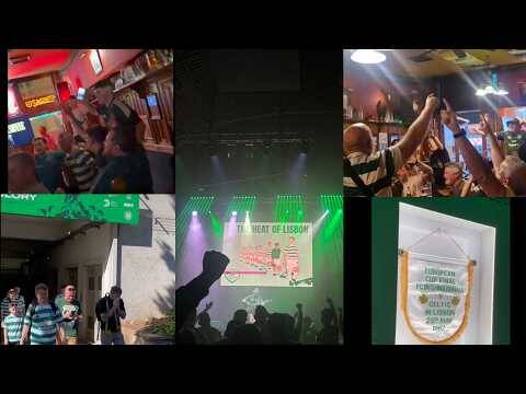 CELTIC FANS TAKEOVER LISBON Ahead Benfica Europe League Game