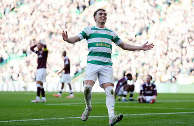 Celtic hit Hearts for seven to go four points clear