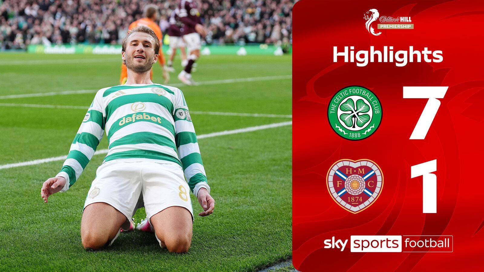 Celtic THRASH Hearts to go four points clear!
