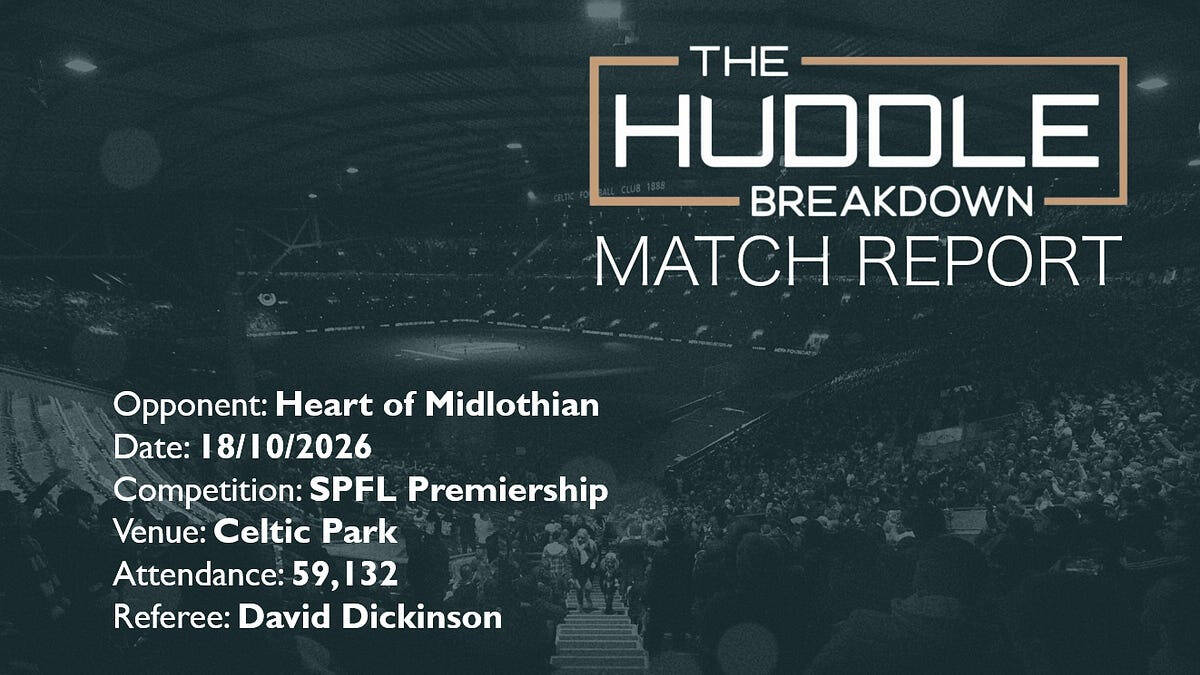 Celtic 7, Heart of Midlothian 1 &ndash; SPFL &ndash; 18th October 2026