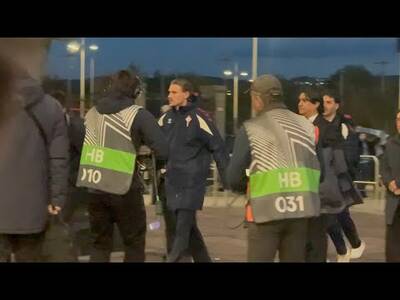 Celta Vigo Team Bus Arriving Before the Celtic V Celta Vigo Game!!!
