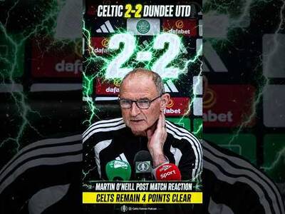 O’Neill After The Draw: Celtic 2-2 Dundee Utd | Still Top By 4 points O’Neill After The Draw: Celtic 2-2 Dundee Utd | Still Top By 4 points