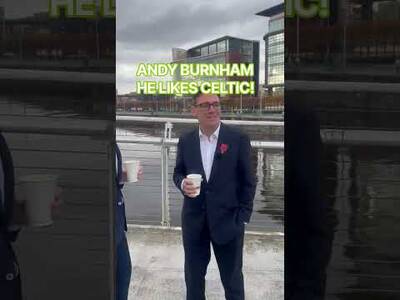 ANDY BURNHAM LIKES CELTIC! #andyburnham #CELTIC