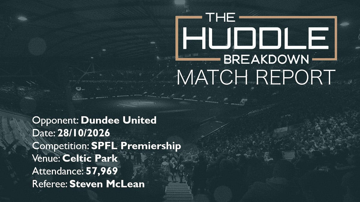 Celtic 2, Dundee United 2 &ndash; SPFL &ndash; 28th October 2026