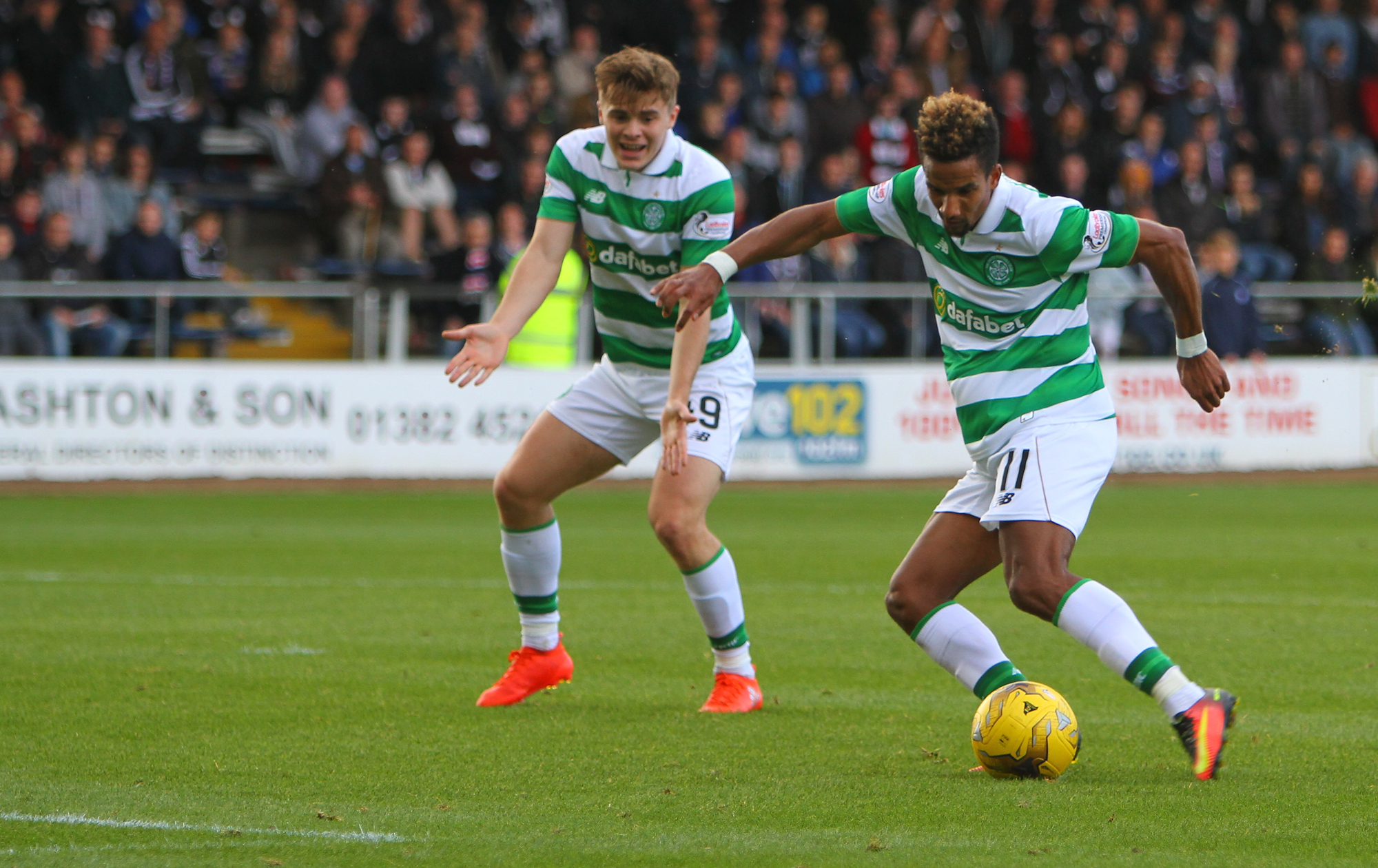 Celtic’s Scott Sinclair and Kieran Tierney hit perfect bullseye