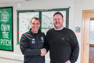 Celtic manager Brendan Rodgers gives up time to help Glasgow Rocks to build solid foundations Celtic manager Brendan Rodgers gives up time to help Glasgow Rocks to build solid foundations