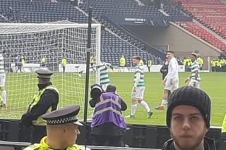 Leigh Griffiths Keeps to Tradition by Tying Scarf Around Hampden Post Leigh Griffiths Keeps to Tradition by Tying Scarf Around Hampden Post