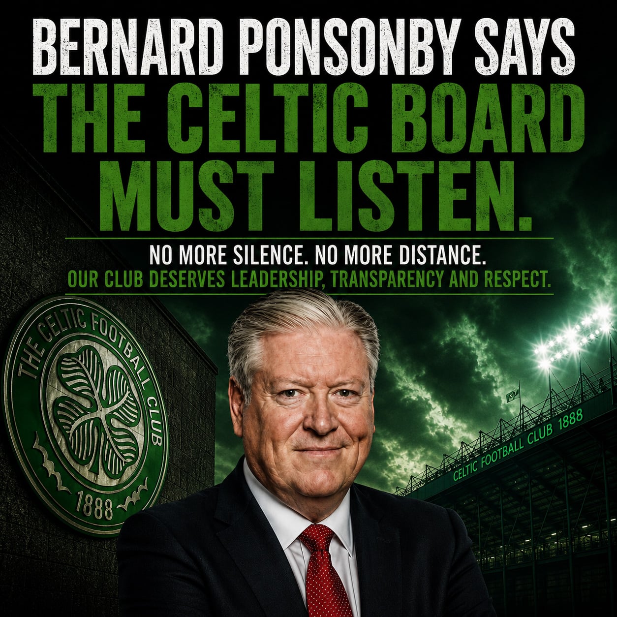 Bernard Ponsonby says what the Celtic board never wants to hear