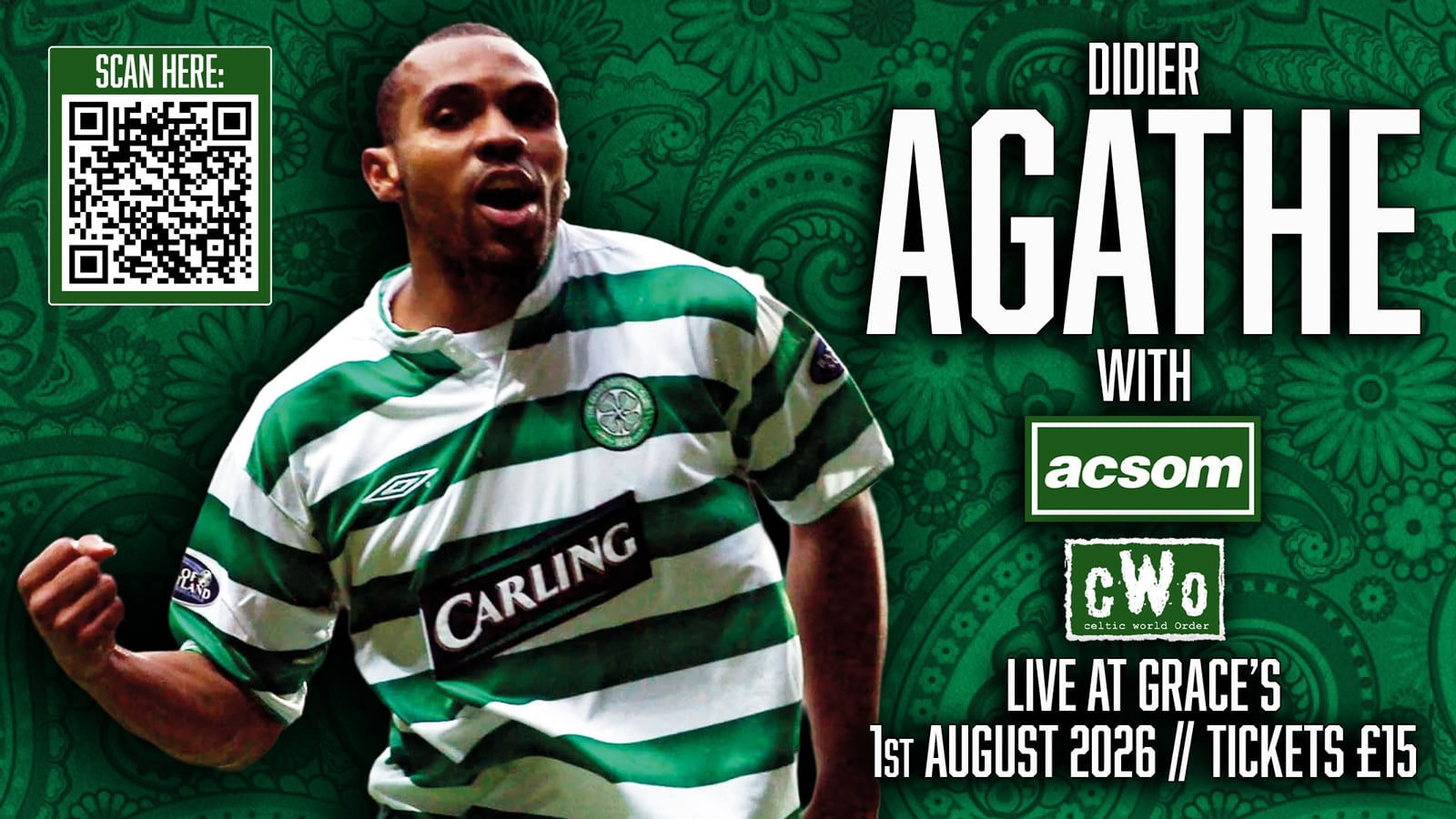 Join Didier Agathe with A Celtic State of Mind and be in with a chance of winning a Celtic jersey signed by Didier