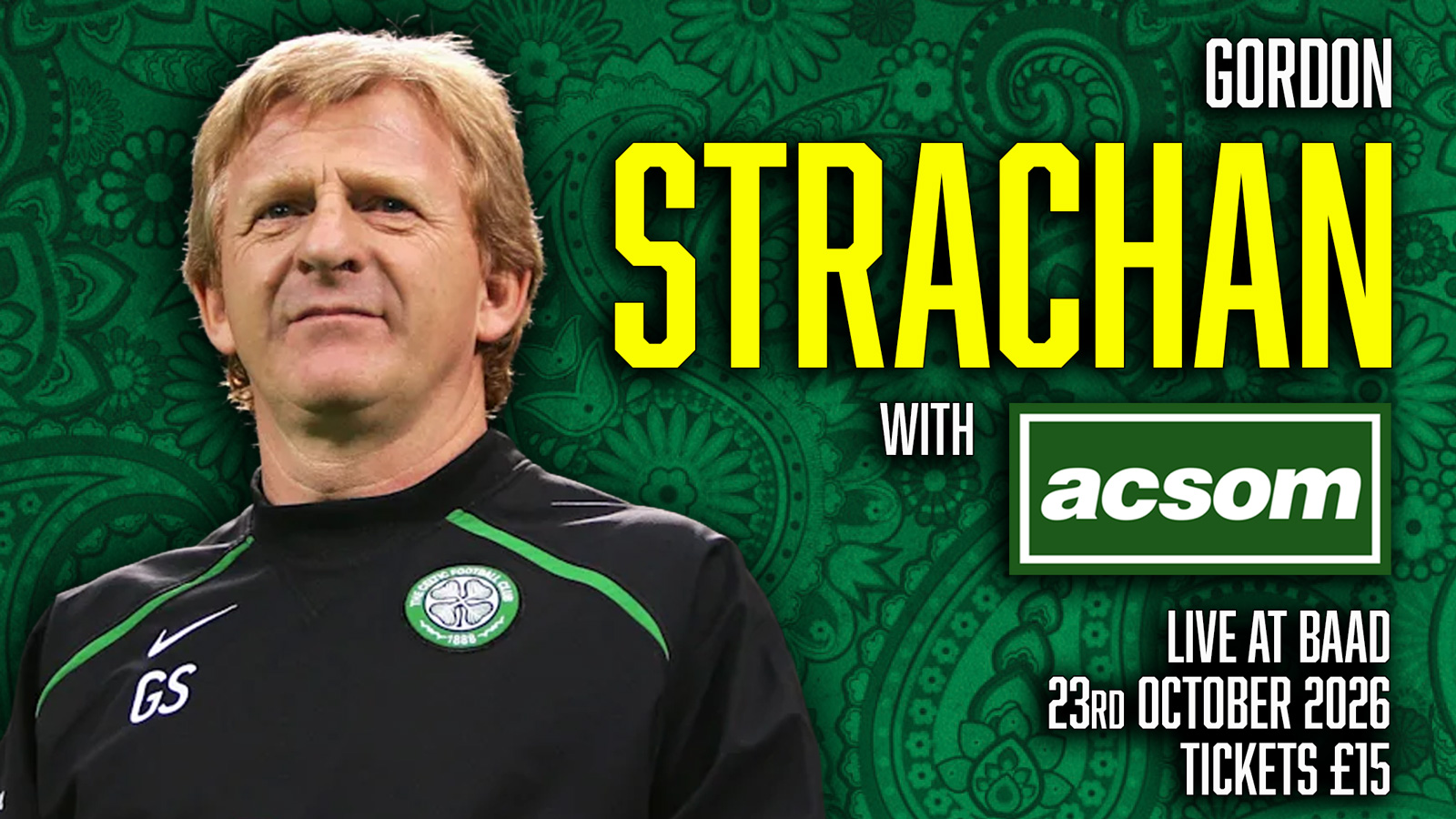 Join Gordon Strachan with A Celtic State of Mind and be in with a chance of winning a Celtic jersey signed by Gordon